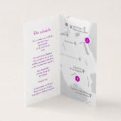 Paarse agenda voor huwelijksrituelen kaart (Binnen)