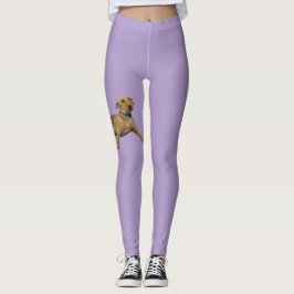 Paarse Airedale Leggings