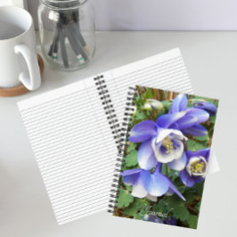 Paarse Akelei Bloemen Bloemstuk Notitieboek