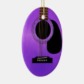 Paarse akoestische gitaar keramisch ornament (Rechts)