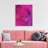 Paarse alcoholinkt canvas afdruk (Insitu (Woonkamer))