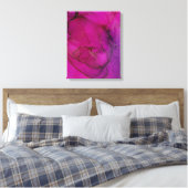 Paarse alcoholinkt canvas afdruk (Insitu (Slaapkamer))