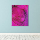 Paarse alcoholinkt canvas afdruk (Insitu (Houten vloer))