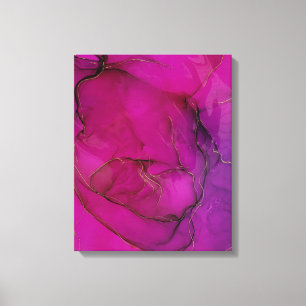 Paarse alcoholinkt canvas afdruk
