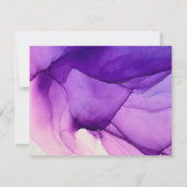 Paarse alcoholinkt heb ik de Kaart van de Aankondi Notitiekaartje (Achterkant)