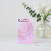 Paarse alcoholinkt Verpakking Kaarten Visitekaartje (Staand voorkant)