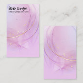 Paarse alcoholinkt Verpakking Kaarten Visitekaartje (Voorkant / Achterkant)