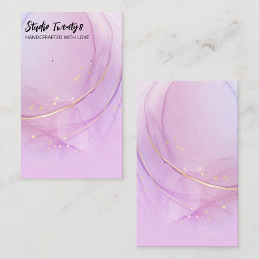 Paarse alcoholinkt Verpakking Kaarten Visitekaartje (Voorkant / Achterkant)