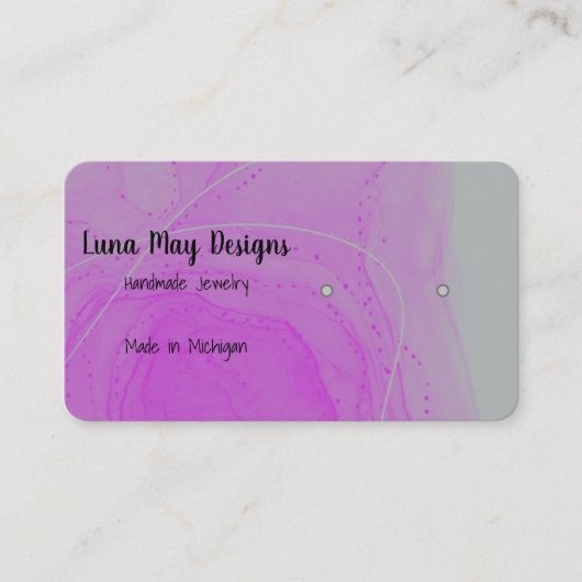 Paarse alcoholinkt Visitekaartje (Voorkant)