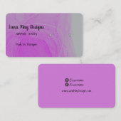 Paarse alcoholinkt Visitekaartje (Voorkant / Achterkant)