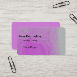 Paarse alcoholinkt Visitekaartje