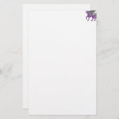 Paarse Alicorn/Pegacorn/Winged Unicorn Briefpapier (Voorkant / Achterkant)