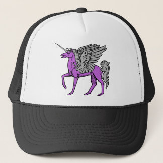 Paarse Alicorn/Pegacorn/Winged Unicorn Trucker Pet