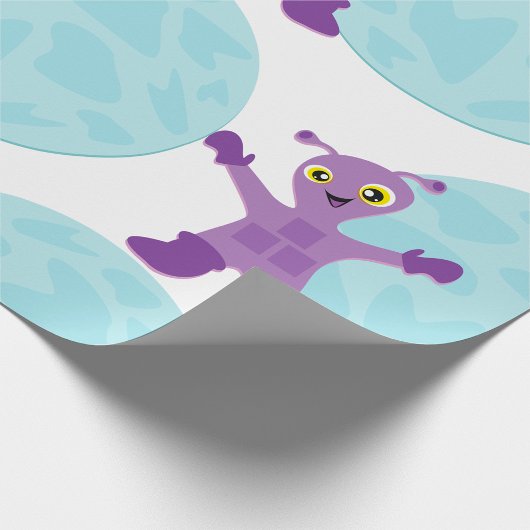 Paarse Alien Cadeaupapier