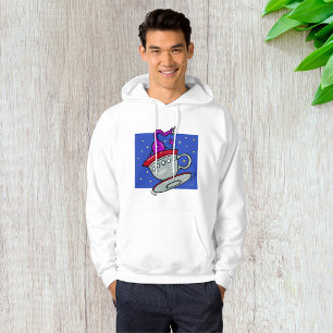 Paarse Alien in Theekopje Ruimteschip Hoodie