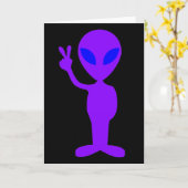 Paarse Alien Kaart (Gele Bloem)