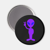 Paarse Alien Magneet (Voorkant / Achterkant)