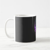 Paarse Alien Met Lichtgevende Ogen Koffiemok (Links)