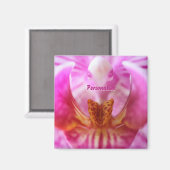 Paarse Alien Orchidee Sinaasappel Slachtoffer Bloe Magneet (Voorkant / Achterkant)