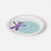 Paarse Alien Papieren Bordje (Gekanteld)