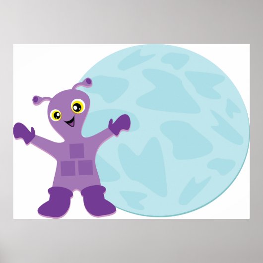 Paarse Alien Poster (Voorkant)