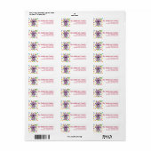 Paarse Alien Return Address Labels d1 (Full Sheet)