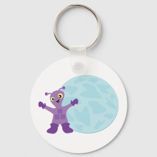 Paarse Alien Sleutelhanger (Achterkant)