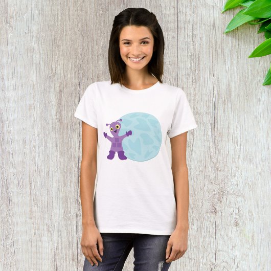Paarse Alien T-shirt