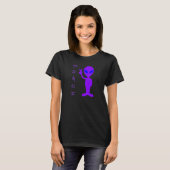 Paarse Alien T-shirt (Voorkant volledig)
