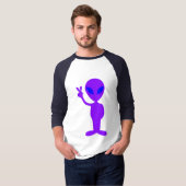 Paarse Alien T-shirt (Voorkant volledig)
