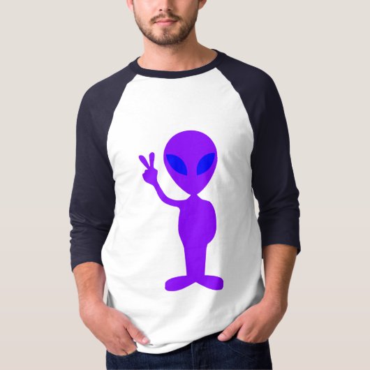 Paarse Alien T-shirt (Voorkant)
