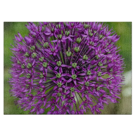 Paarse alliantiebloem snijplank (Voorkant)