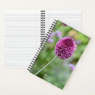Paarse Allium Bloem Floral Notitieboek