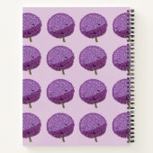 Paarse Allium bloembloem Notitieboek (Achterkant)
