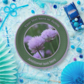 Paarse Allium Bloemenpaar Gepersonaliseerde Partij Papieren Bordje (Feest)