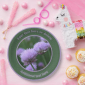 Paarse Allium Bloemenpaar Gepersonaliseerde Partij Papieren Bordje (Feest)