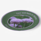 Paarse Allium Bloemenpaar Gepersonaliseerde Partij Papieren Bordje (Gekanteld)