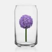 Paarse Allium Bloom Floral Blikvorm Glas (Voorkant)