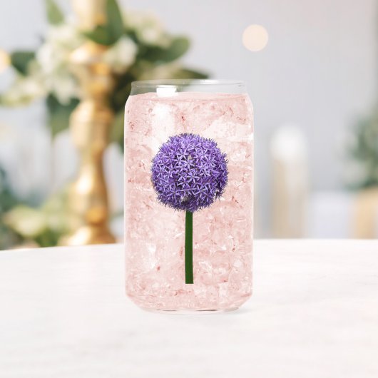 Paarse Allium Bloom Floral Blikvorm Glas (Insitu (Huwelijk))