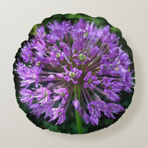 Paarse Allium Close-up Ronde Kussen