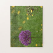 Paarse Allium Flower Natuur Legpuzzel (Verticaal)