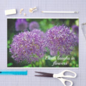 Paarse Allium Flowers Garden Quote Tissuepapier (Craft)