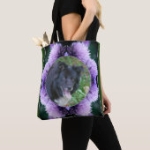 Paarse Allium Flowers Lijst Creëer Uw eigen foto Tote Bag (Dichtbij)