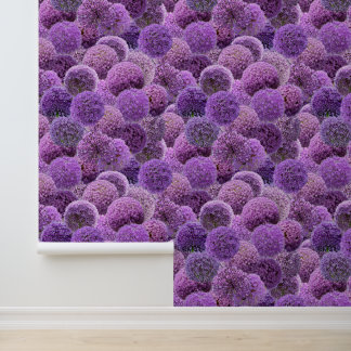 Paarse Alliums Behang