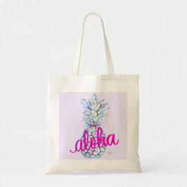 Paarse Aloha Pineappel Canvas tas