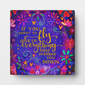  Paarse Als je wilt vliegen Inspirivity Fotoplaat (Voorkant)