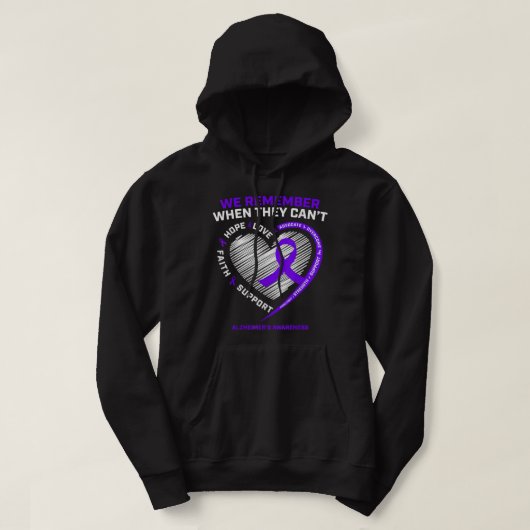 Paarse Alzheimer Bewustmakingsproducten Vrouwen Ma Hoodie (Design voorkant)