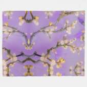 Paarse amandelboom, Gogh geïnspireerde kunst, art Fleece Deken (Voorkant (Horizontaal))