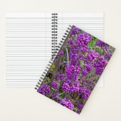 Paarse Amerikaanse Schoonbes botanisch Notitieboek (Binnen)