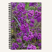 Paarse Amerikaanse Schoonbes botanisch Notitieboek (Voorkant)